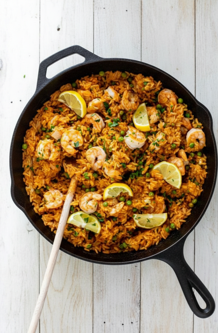 Easy Garlic Butter Shrimp and Rice